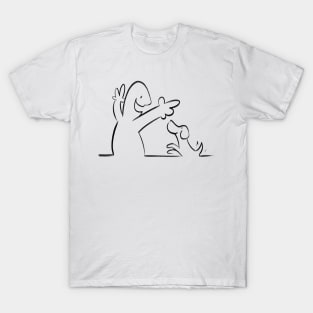 Happy Dog and Man T-Shirt